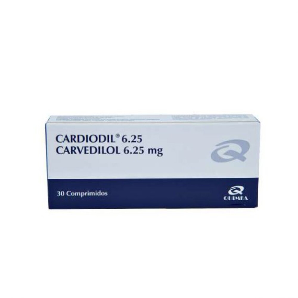 CARDIODIL 6,25 MG. CJ X 30 COMPRIMIDOS única