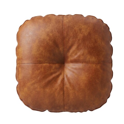 COJIN SIMIL CUERO MARRON 40X6CM Unica