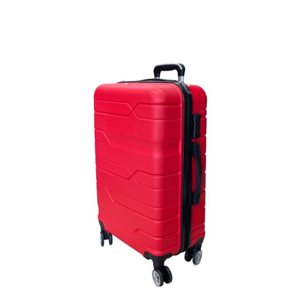 Juego Set Valijas Fibra x3 Rojo