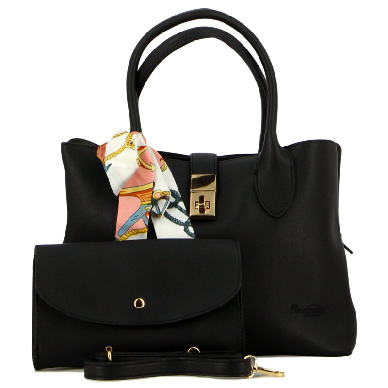 Cartera Mujer Darkness Ivette C/monedero Negro