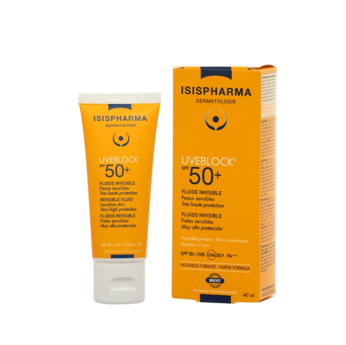 Protector Solar Uveblock Spf50+. Fluido Invisible 40 Ml. 