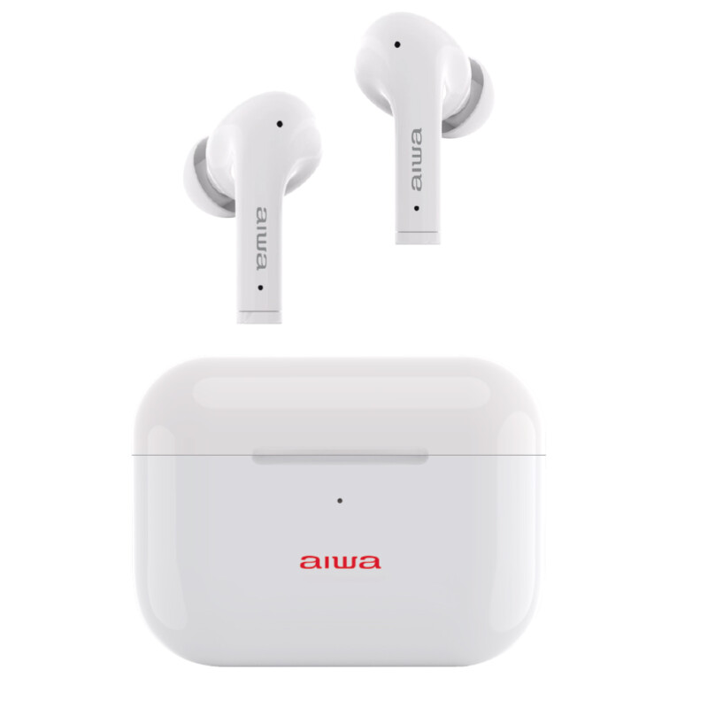 Auriculares Noise Cancelling TWS AIWA In Ear Con Micrófono Manos IPX4 y Carga Rápida USB C Blanco | AW30ANCW