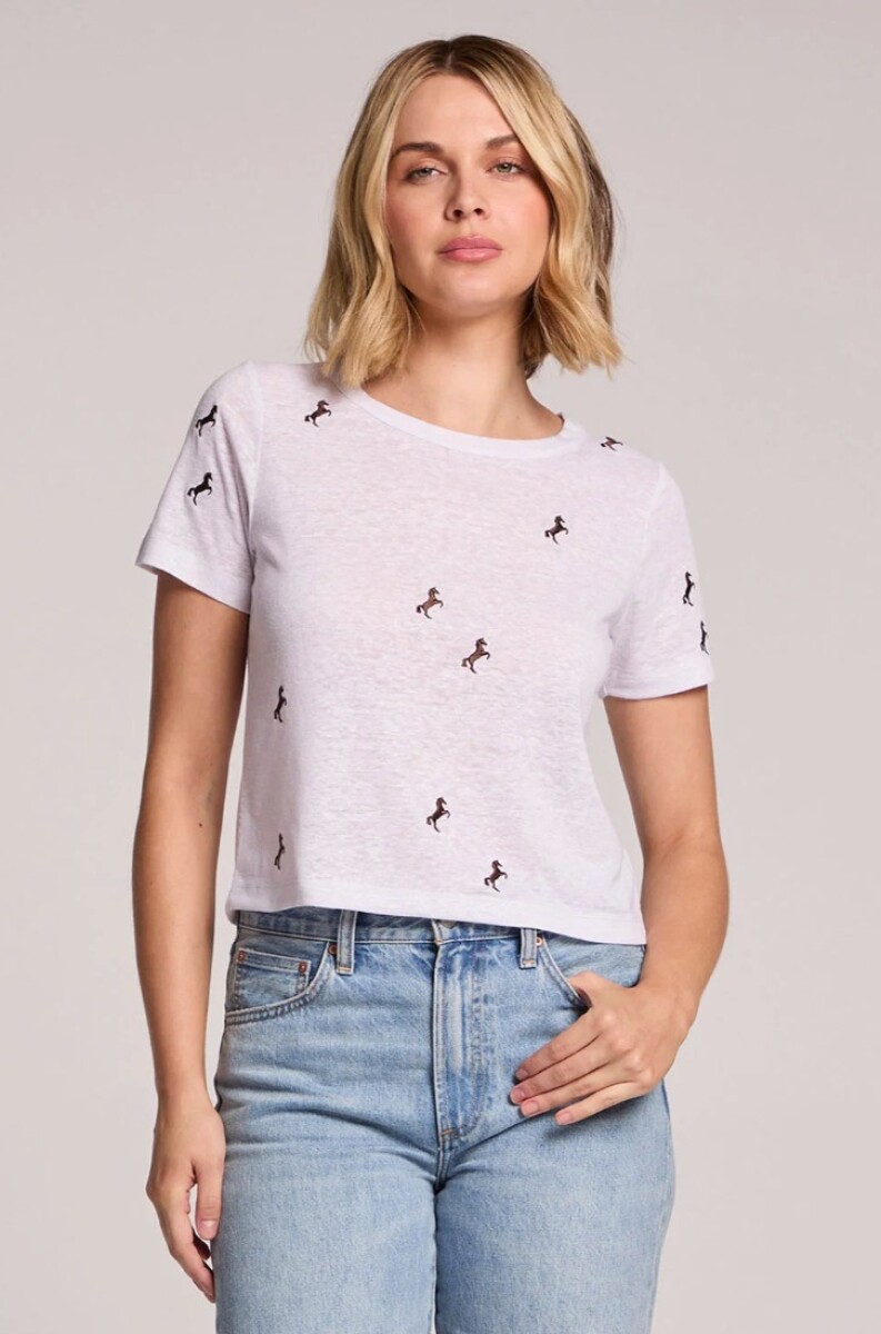 REMERA TOSSED HORSES 