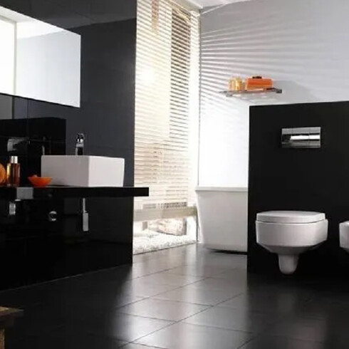 Ceramica Para Piso Y Pared 33X33 Negro Semi Mate GAMAS DE NEGRO