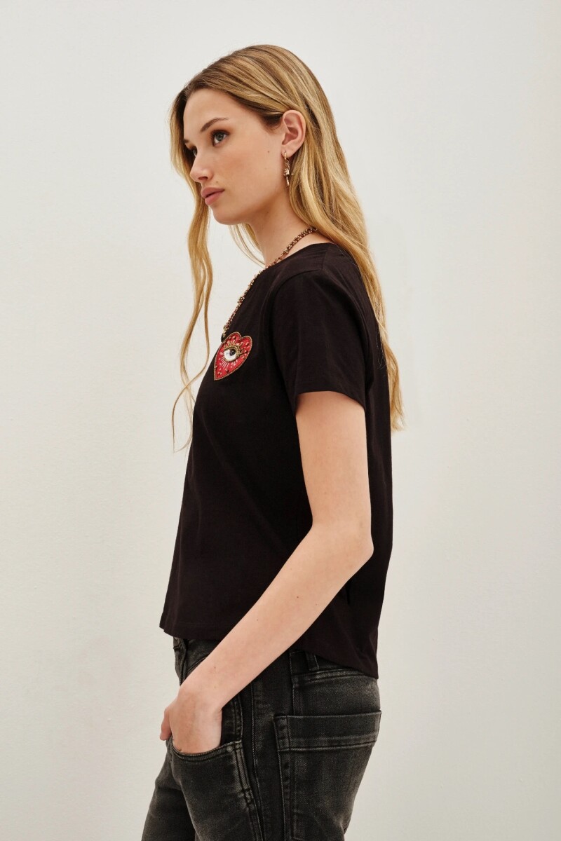 Remera Eyes Lovers Negro