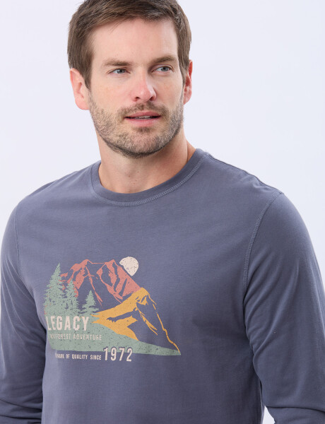 REMERA ESTAMPADA DE ALGODÓN INDIGO