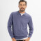 Buzo tejido cuello polo Axel azul
