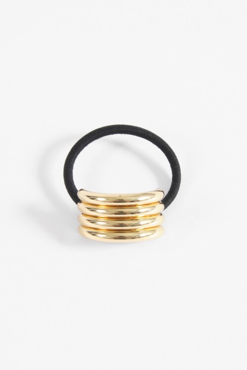 Gomita detalle metálico dorado