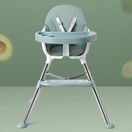Silla Alta de Comer para Bebé Portable con Altura Ajustable Gris