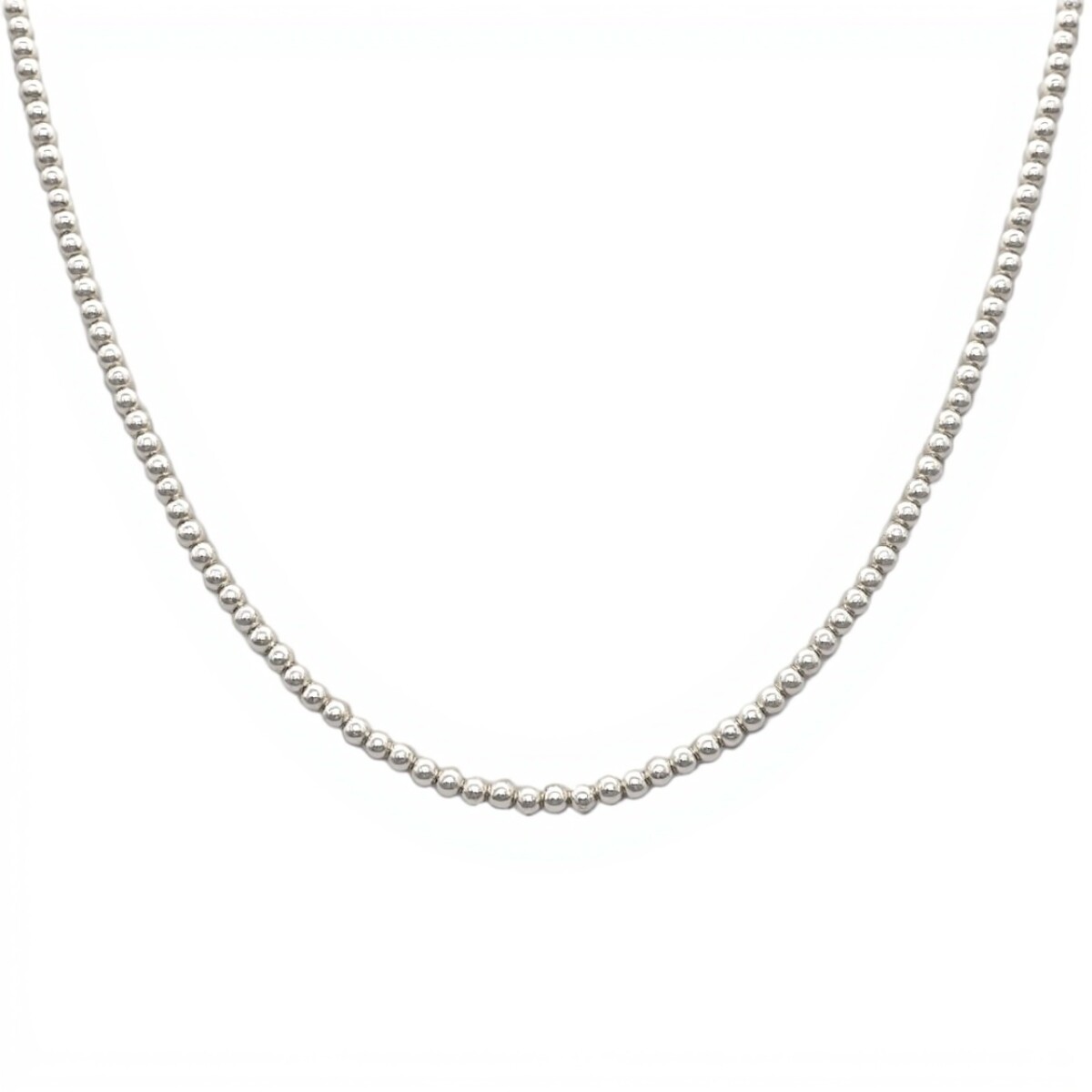 Cadena eslabón Bolas - Plata 925 - Sin Piedra - CD3268 - sinpiedra 