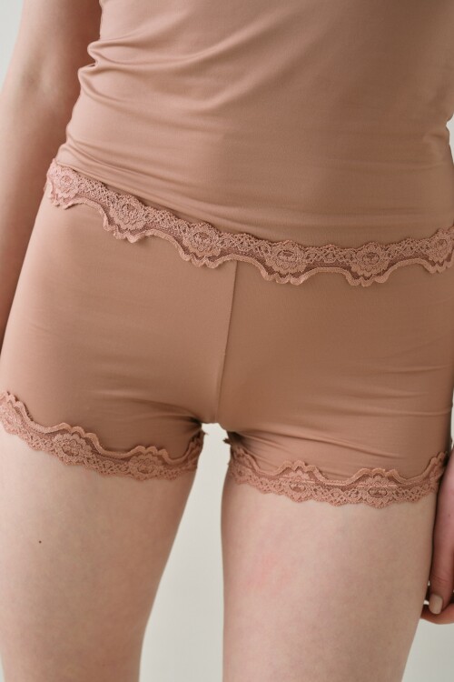 Micro Short Microfibra Peach Taupe