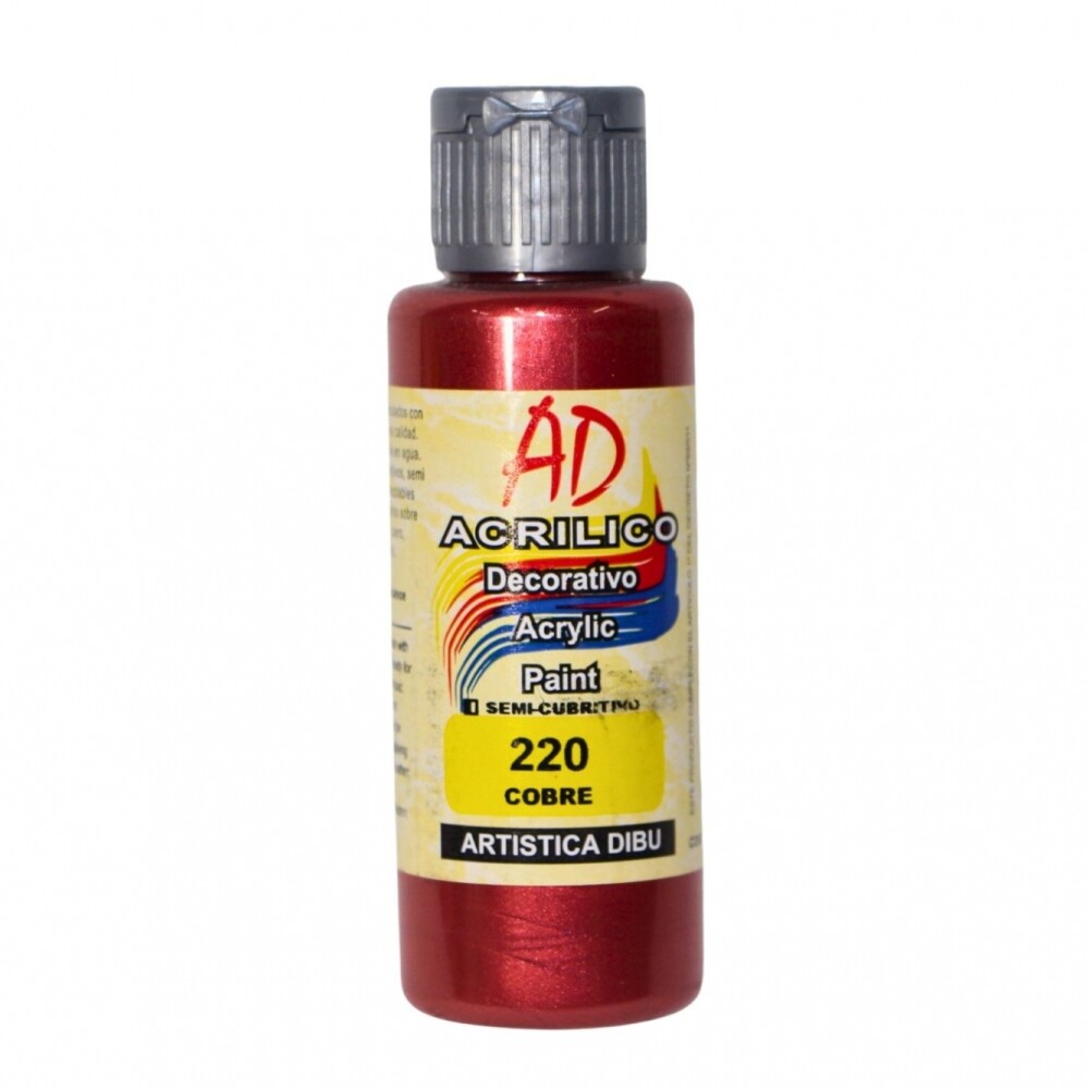 PINTURA ACRILICA ARTISTICA DIBU 60 ML. DIFERENTES COLORES COLOR COBRE 220