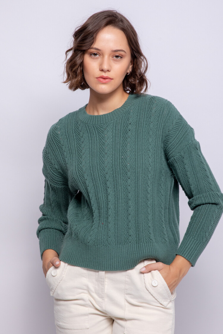 SWEATER TIBET Verde Cazador