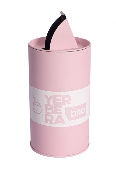 Yerbera brio 200grs Metalizada Con Dosificador Rosa