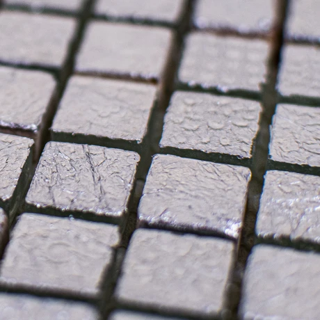 Mosaico Vidrio 30X30Cm Color Gris Plateado 000