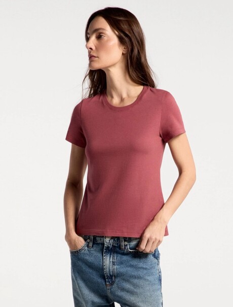 CAMISETA BÁSICA SLIM WORLD ROSADO
