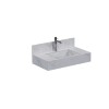 Mueble de baño suspendido de porcelanato Blanco Calacata Napoles 80 cm con bacha incorporada Mueble De Baño Suspendido De Porcelanato Blanco Calacata Napoles 80 Cm Con Bacha Incorporada