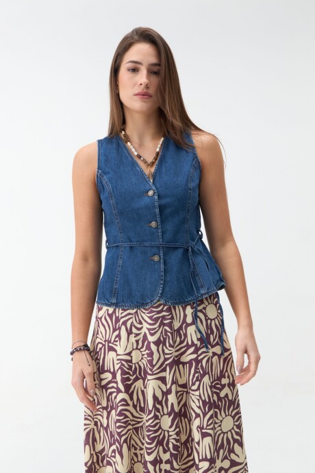 Chaleco Denim Julie Azul