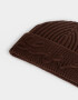 Gorro Gorro Tejido Bordado - Marron Chocolate