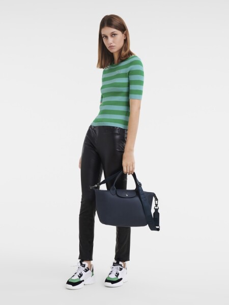 Longchamp -Cartera de cuero, Le pliage Xtra Azul