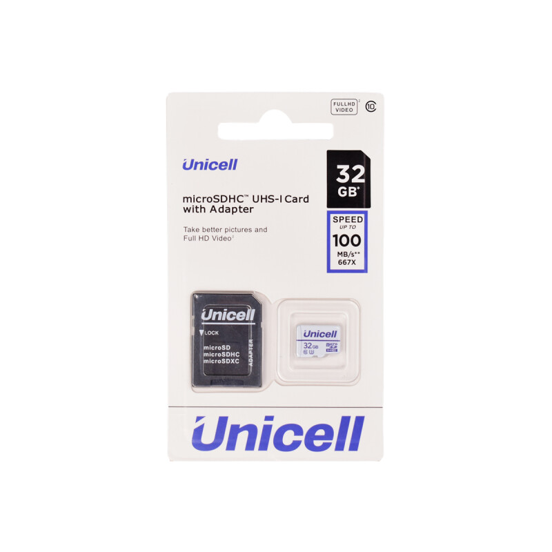 Tarjeta de memoria microSDHC Unicell 32GB Tarjeta De Memoria Microsdhc Unicell 32gb