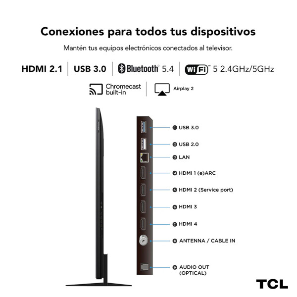 Smart Tv 75 Tcl 75c7k Qled 4k Uhd Hdr Google Tv Dolby TV 75 TCL MINILED 75C7K
