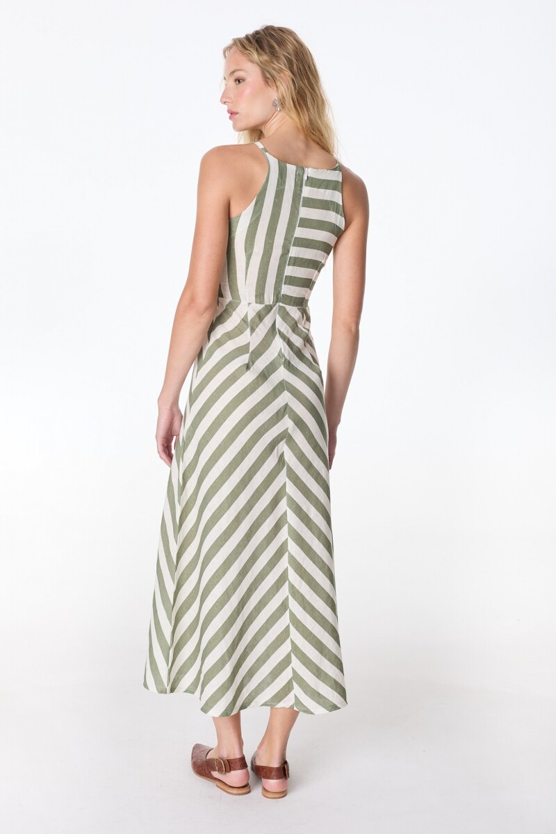 Vestido Peoni Rayas Verde