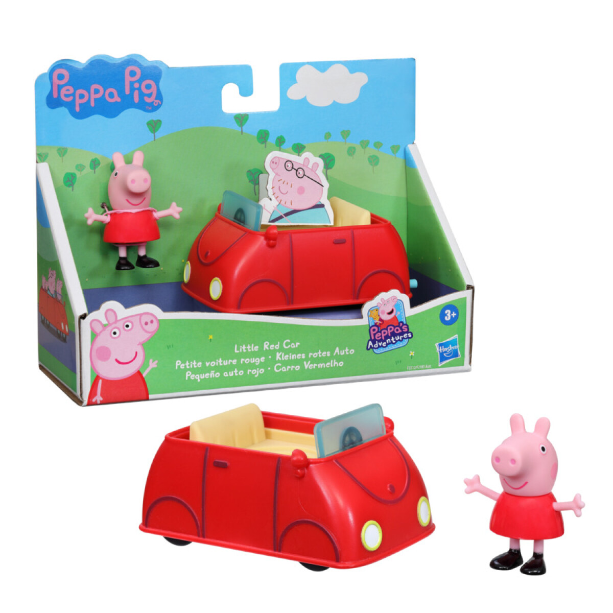 Figura Peppa Pig con Auto Rojo Peppa’s Adventures - 001 