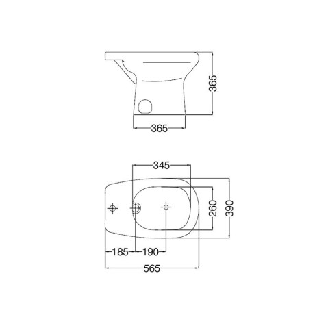 BIDET BLANCO BRILLO FERRUM ADRIATICA 000