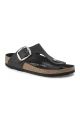 Sandalia Gizeh Big Buckle Oiled Leather - Regular Black