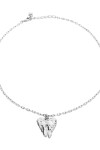 COLLAR CORTO ALEACIÓN DE METALES BAÑADO EN PLATA CON DETALLE DE ALAS Colgante