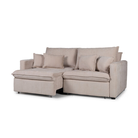 Sofá Cama Carmín - Tela Microfibra 12072 (Beige)