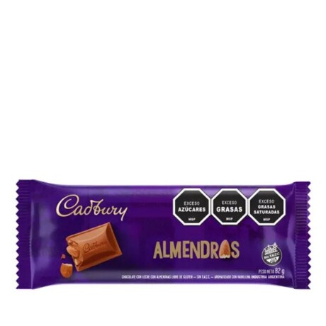 CHOCOLATE CADBURY ALMENDRAS 82GRS UNIDAD CHOCOLATE CADBURY ALMENDRAS 82GRS UNIDAD