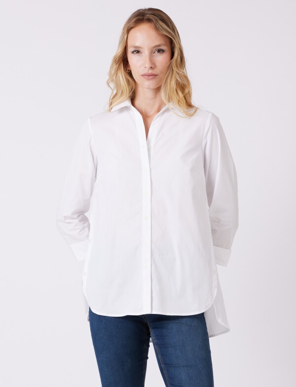 Camisa Oversize Algodon BLANCO