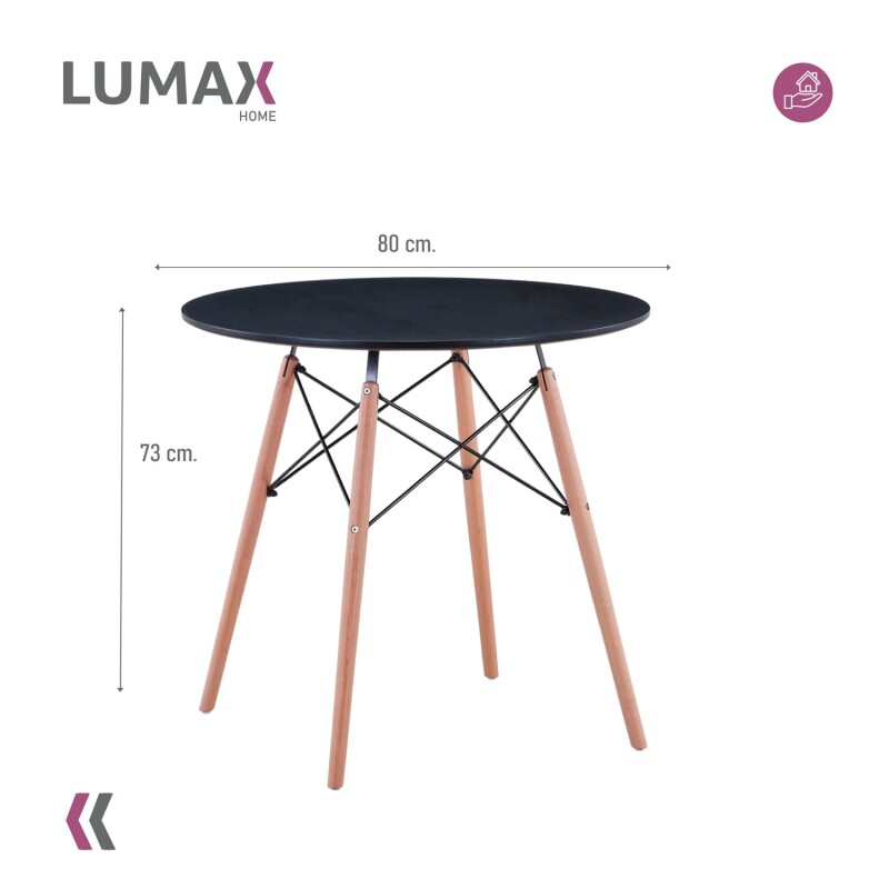 Mesa Eames circular en madera 80cm Mesa Eames circular en madera 80cm