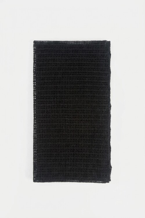 Pashmina tejida triangular negro