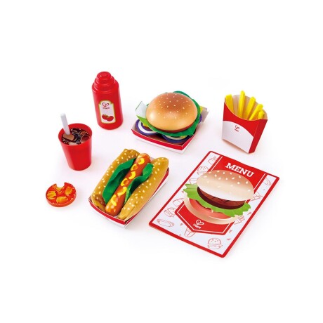 Juego de Comida Rápida Hape En Madera Juego de Comida Rápida Hape En Madera