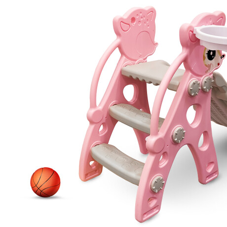 Tobogán Infantil Con Aro De Baloncesto Varios Colores Rosa