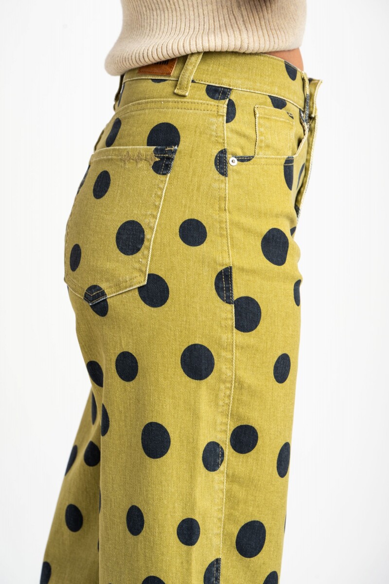 Jean Barrel Baggy Lunares Verde