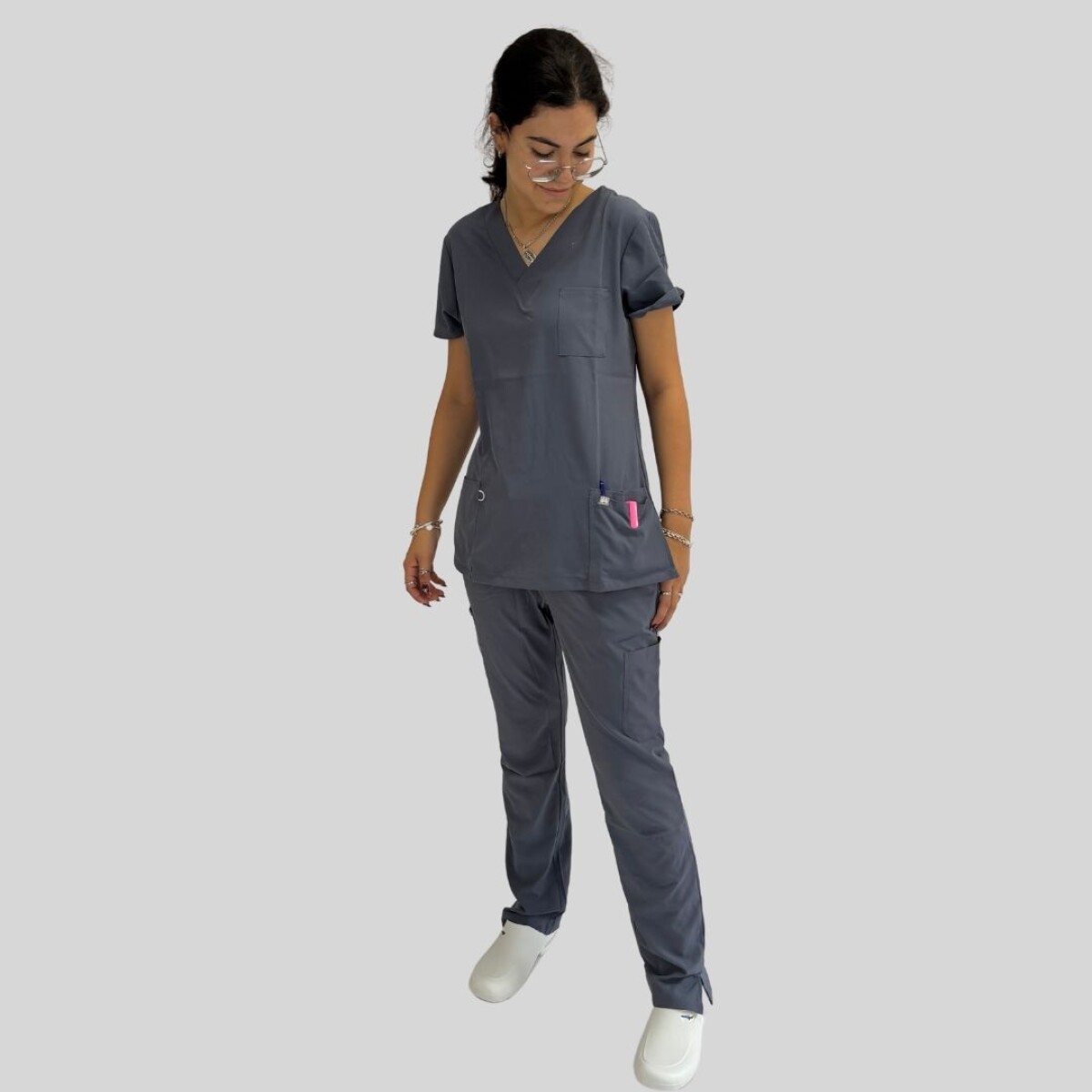 Set Médico Elastizado dama ARGON - Acero 