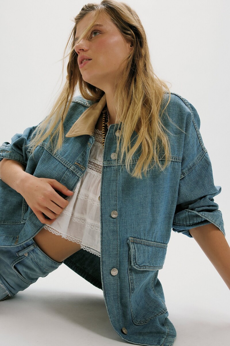 LEMON DENIM JACKET Azul