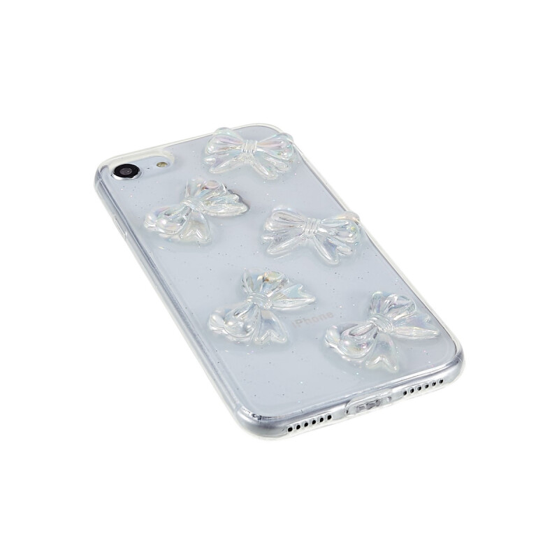 Protector transparente iPhone 7/8 diseño moñas 3D Protector Transparente Iphone 7/8 Diseño Moñas 3d