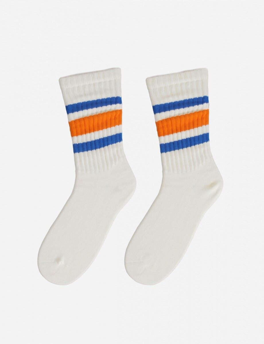 Medias stripe - naranja 