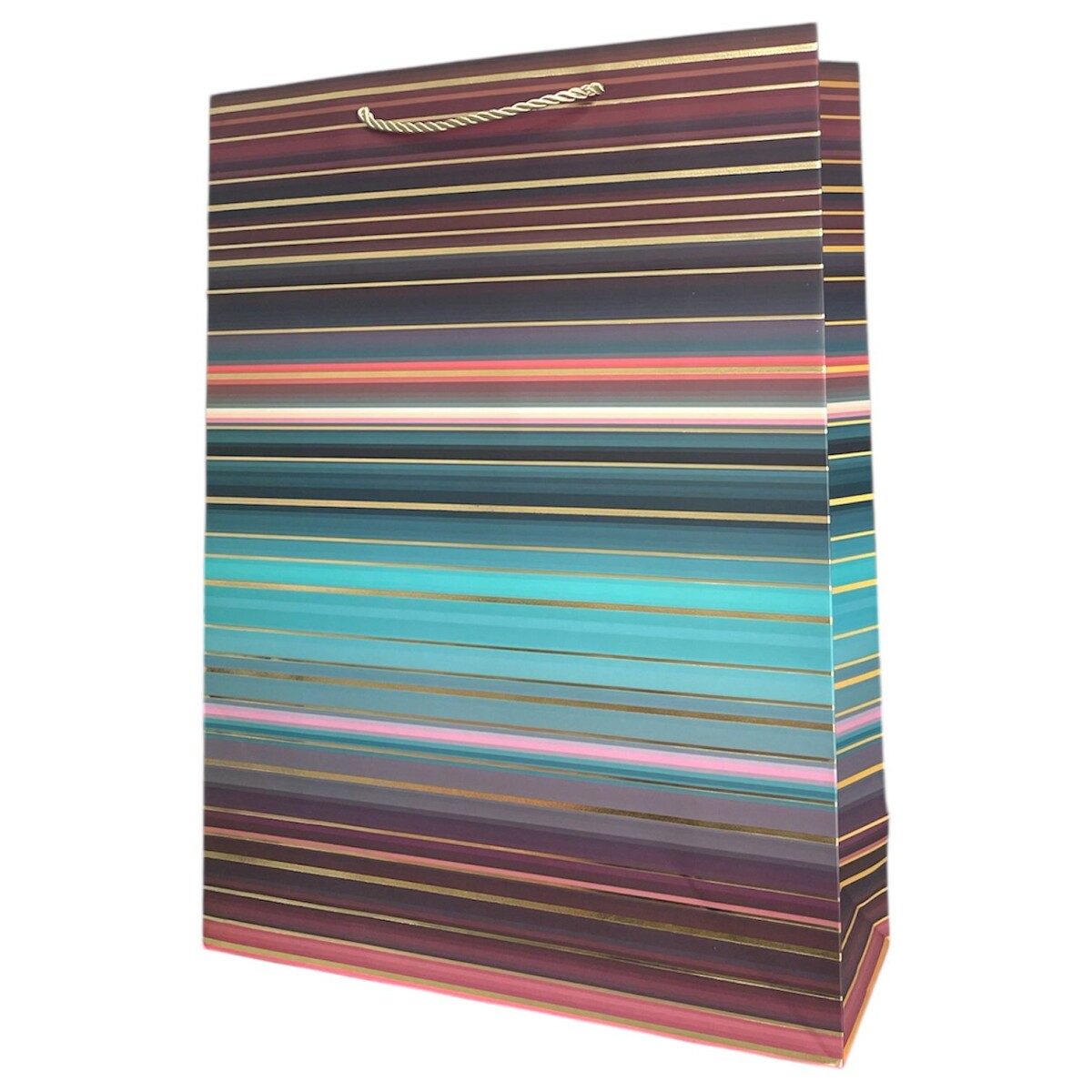 Bolsa Top Grande - Diseño 2 Rayas Finas Horizontales 