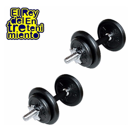 Set 2 Mancuernas + Barra 1.5m + 40k Hierro Compacto Cmb000600