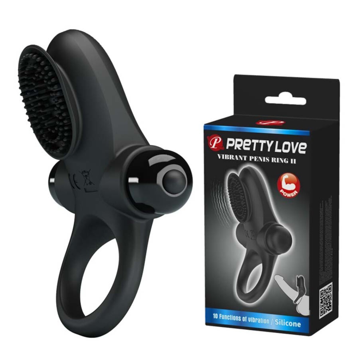 Anillo Vibrador Penis Ring II Pretty Love Negro 