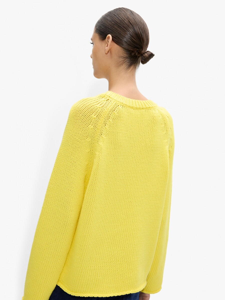 Jersey De Punto De Algodón amarillo