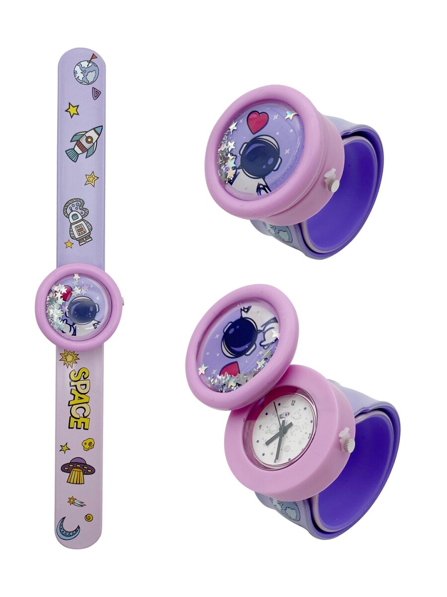 Reloj infantil astronauta - violeta 