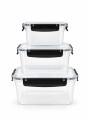 CONTENEDOR DE ALIMENTOS PACK X3 GRIS OSCURO