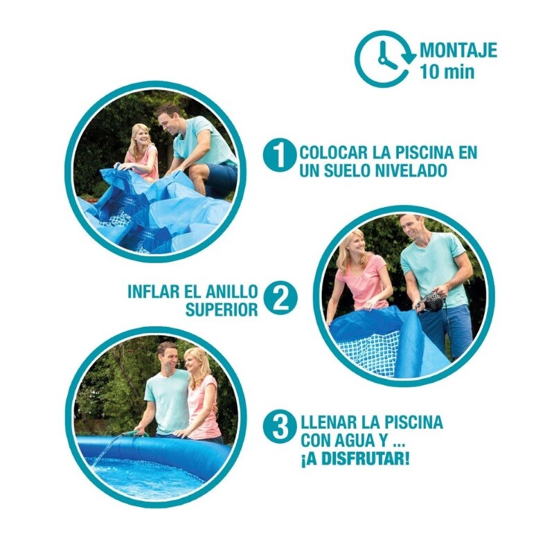 INTEX RL PISCINA EASY SET CLASSIC CIRCULAR 3.05 X 0.76 METROS 3853 LITROS Intex Rl Piscina Easy Set Classic Circular 3.05 X 0.76 Metros 3853 Litros